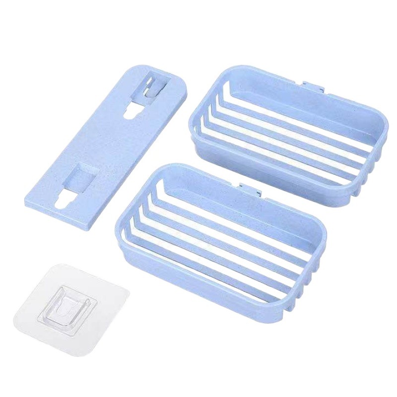 MMM Tempat Sabun Batang 2 Tingkat Kotak Sabun Kamar Mandi 2 Susun Rak Kamar Mandi Tempat Sabun Tempel