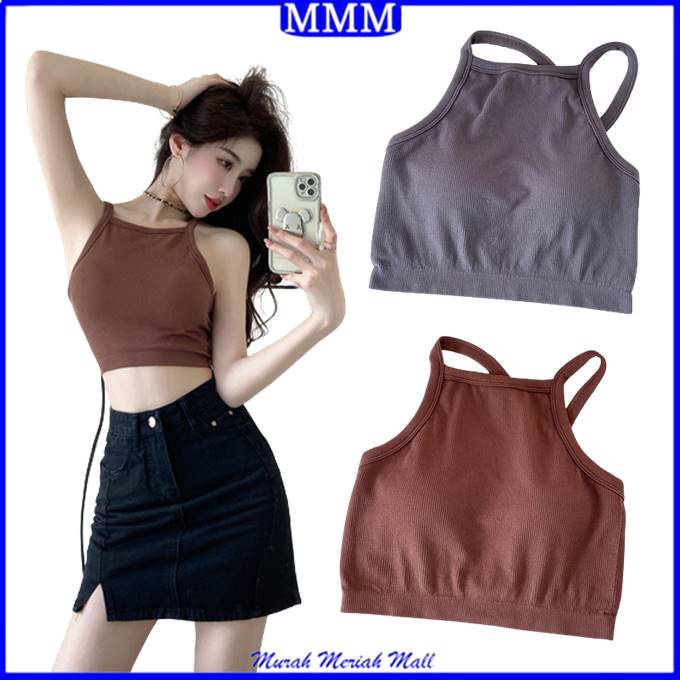 MMM Tanktop Bra Wanita Tanpa Kawat 6560 Bra Fashion Wanita Turtle Neck Sexy Crop Top Elastis Bra Cro