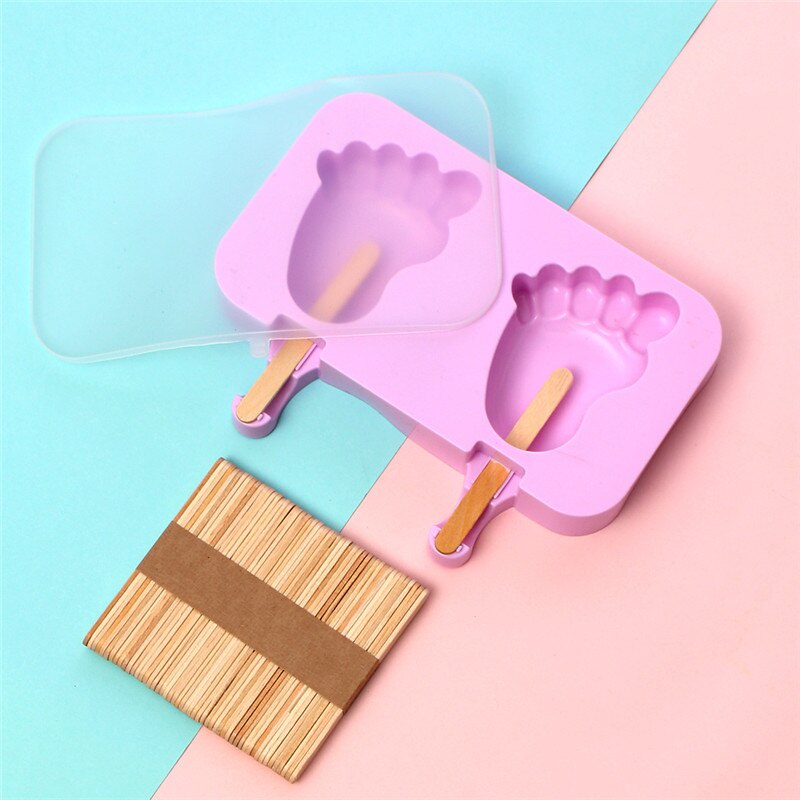 MMM Cetakan Es Krim Silicon Set Cetakan Ice Cream Karakter Lucu Popsicle Coklat Kue Cetakan Agar-agar Jelly Mold Silikon Bentuk Hewan Murah