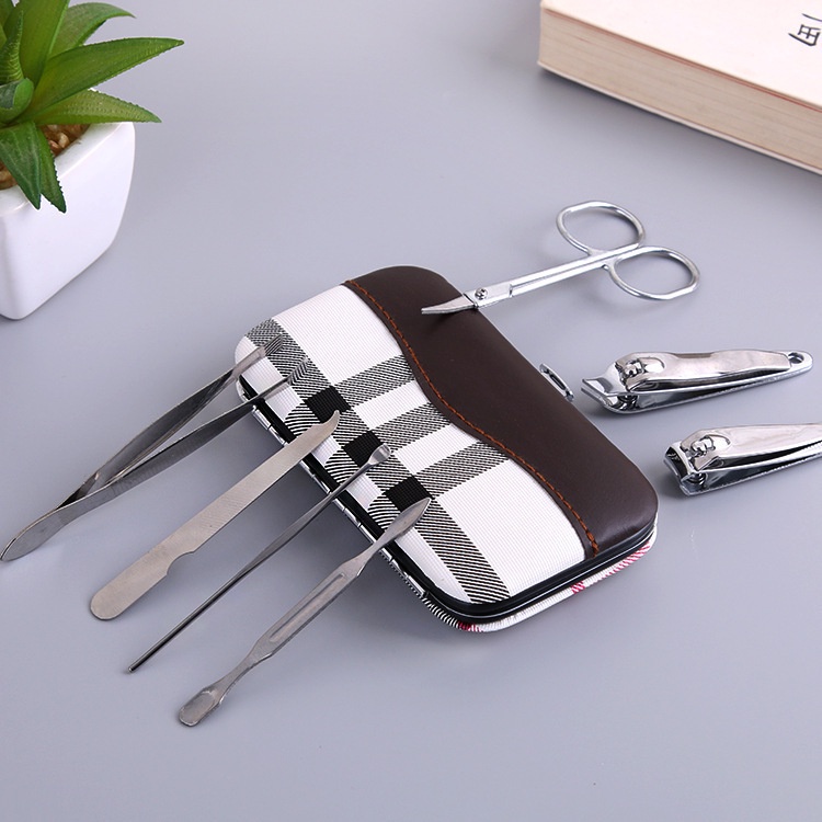 MMM Gunting Kuku Nail Art Set Dompet Manicure Set 7 in 1 Menicure Pedicure Set Gunting Kuku Stainless