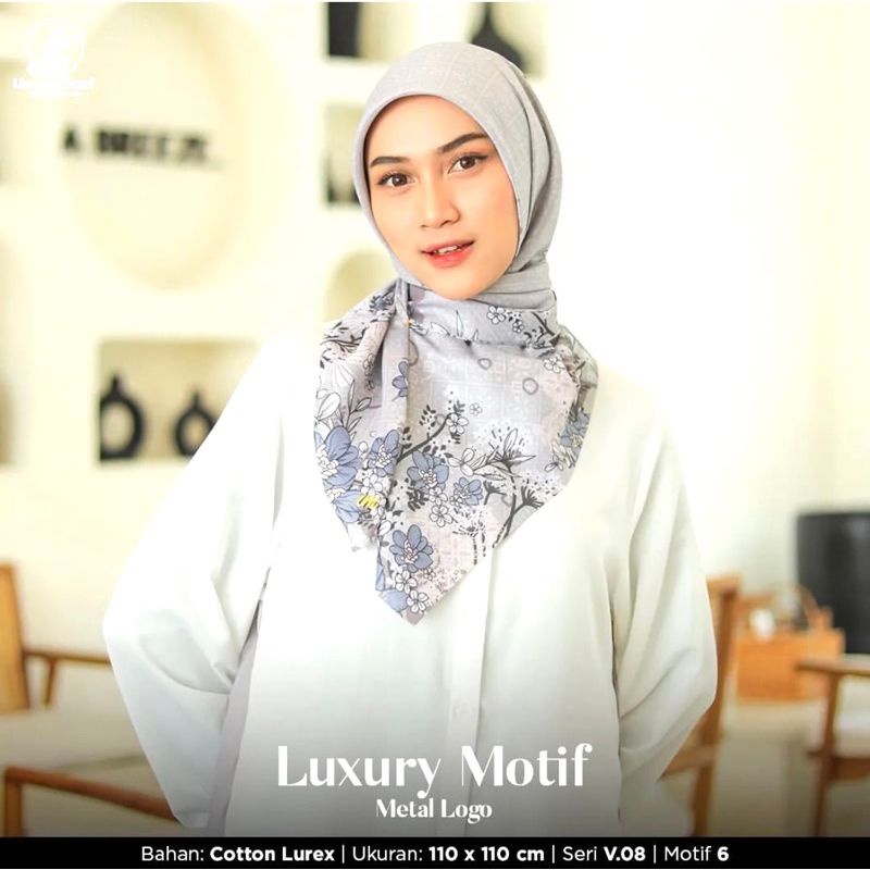 segi empat motif luxury print laser cut umama mewah