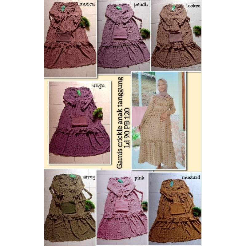 Gamis NR crinkle Rubiah uragiri anak tanggung(12th)