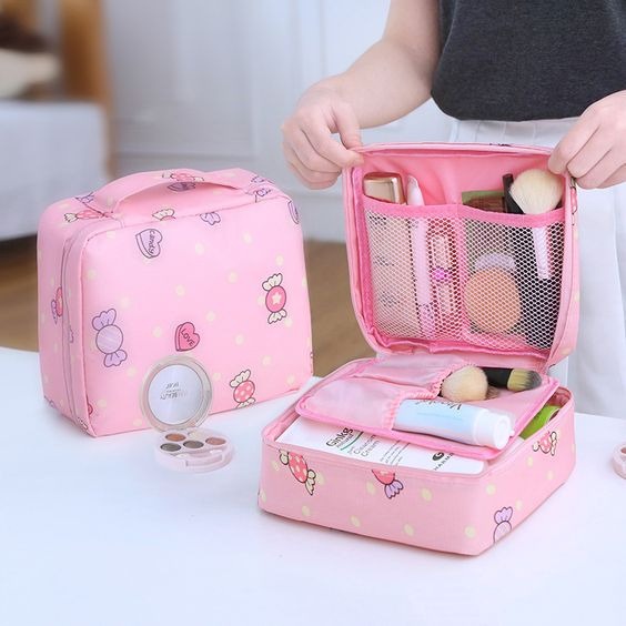 MMM Tas Kosmetik Multifungsi Kosmetik Pouch Make Up Monopoly Makeup Multi Pouch Travel Import Murah