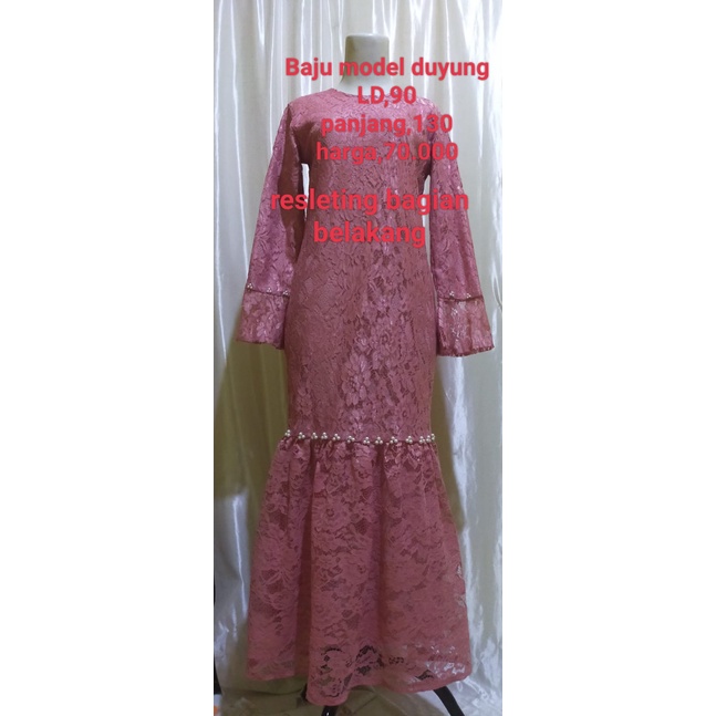 DRESS  BRUKAT DRESS  PESTA BAJU PESTA ATASAN PESTA CANTIK/DRESS DUYUNG PINK/ BAJU PREMIUM / BAJU CAN