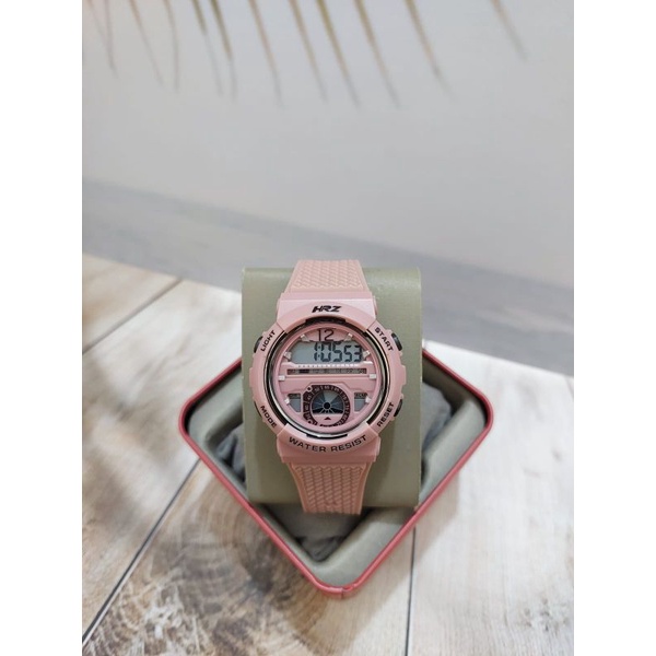 COD NEW JAM TANGAN TERBARU WANITA HRZ ORIGINAL DIGITAL TIME TAHAN AIR