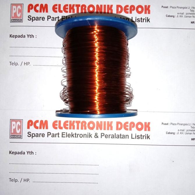 Kawat tembaga email enamel 0.4mm 0.4 mm Panjang 200meter pcmelektrob9090 Segera Beli