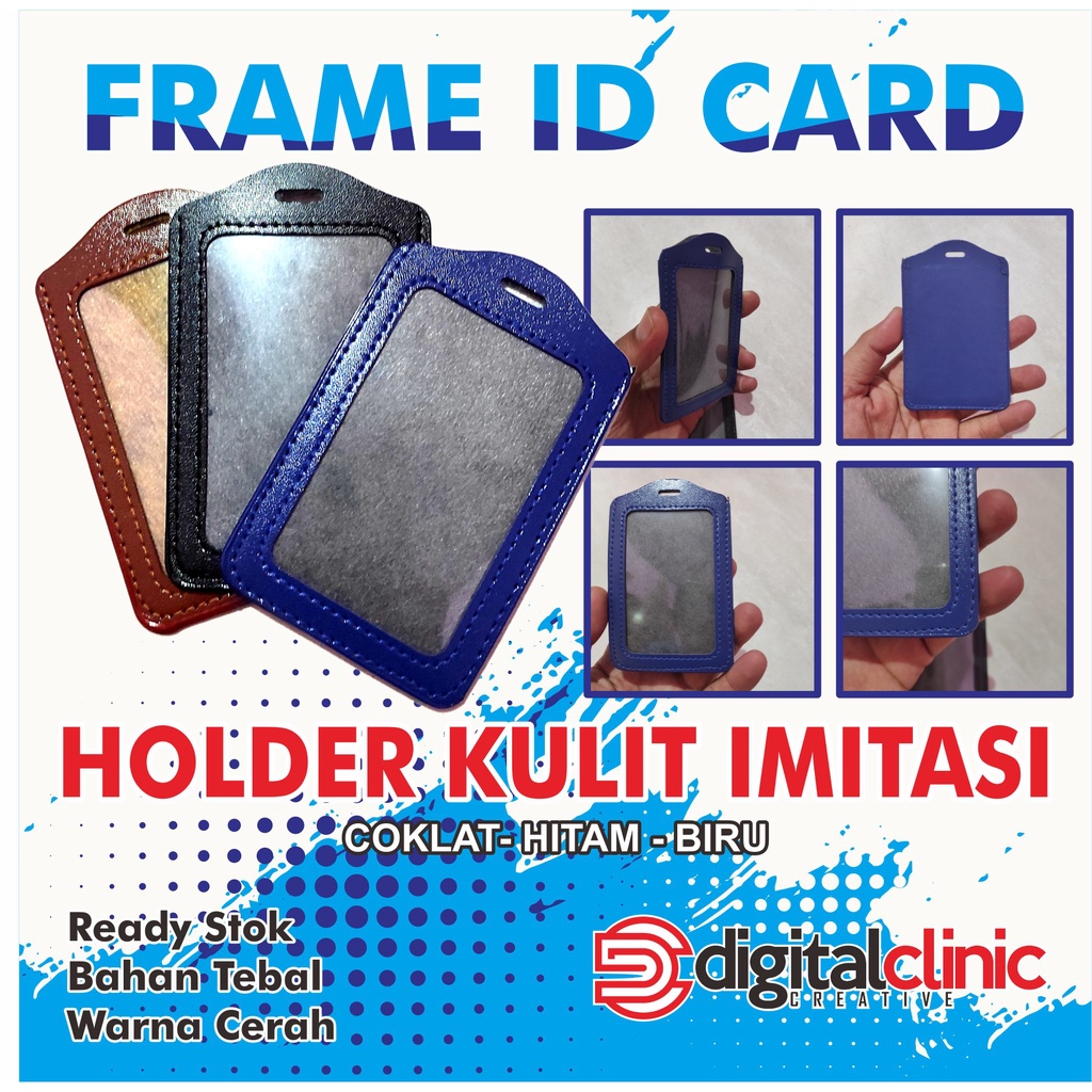 

Frame Casing Tempat ID Card Holder Kulit Imitasi Potrait