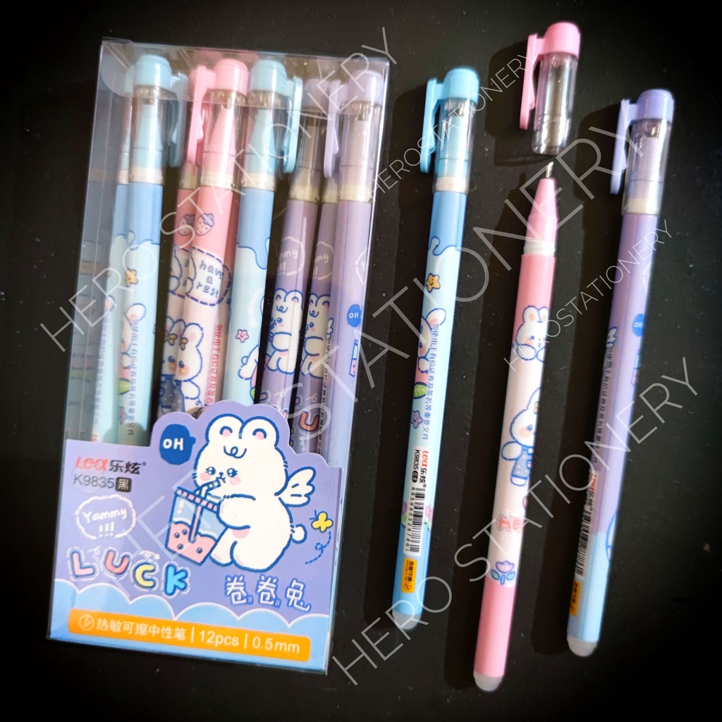 

Pen gel pin valentine 0.5 mm tinta bisa dihapus HY-050A . 12 unit