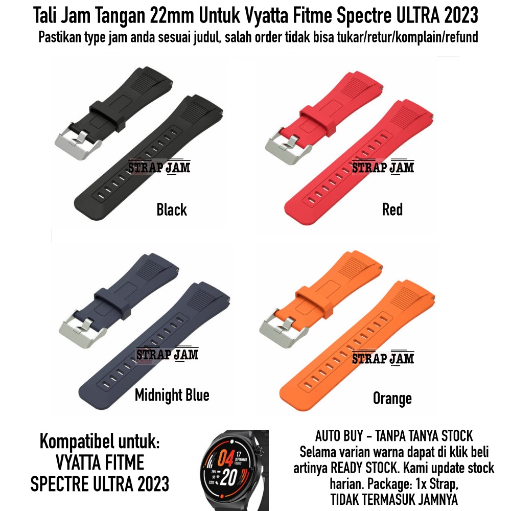 Tali Jam Vyatta Fitme Spectre Ultra 2023 - Strap Pria 22mm Stylish Keren