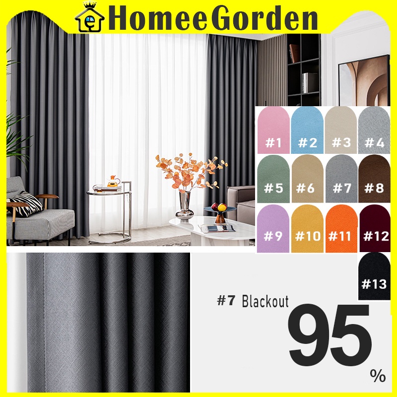 Gorden EMBOS  polos Doff matte  Minimalis Blackout 95% Warna Warni abu abu EMBOS