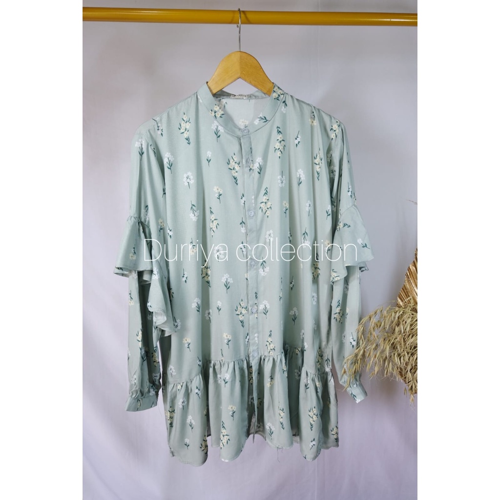 Tunik atasan warna Hijau Motif EMILIA SERIES _ fashion wanita termurah & terlaris