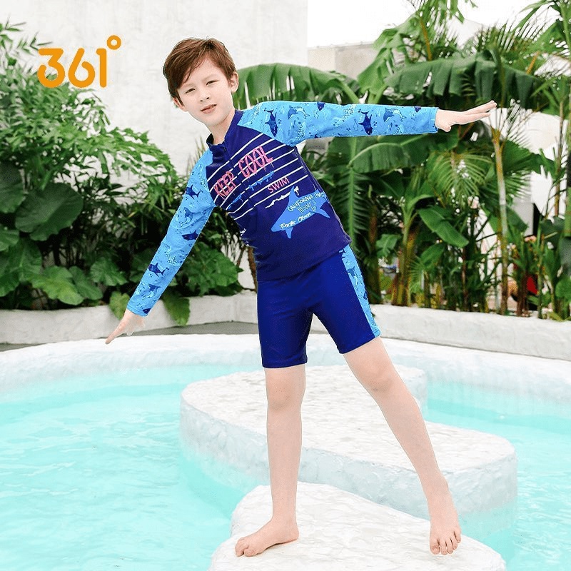 361 KIDS TWOPIECE pendek lengan panjang baju renang anak original premium