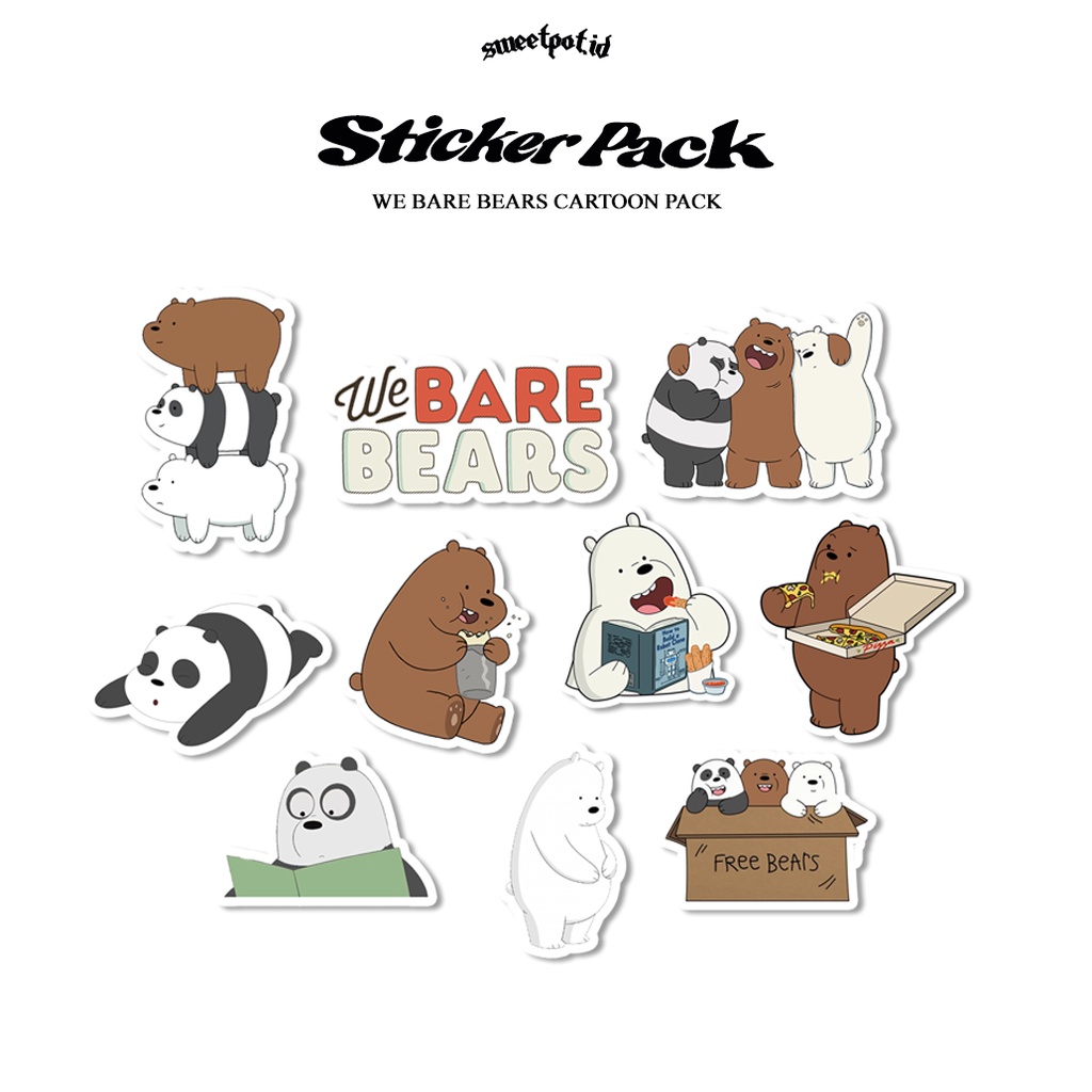 

(BISA COD) STICKER PACK [WE BARE BEARS EDITION] / STICKER AESTHETIC / STICKER RANDOM ISI 5 /STICKER METAL / STICKER POP / STICKER INDIE / STICKER BAND