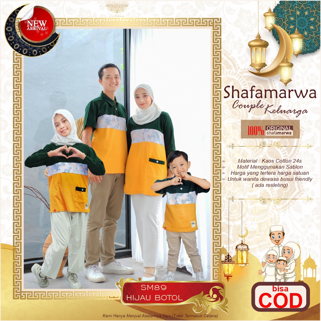 Shafamarwa Sarimbit Keluarga Kaos Couple Family Baju Atasan Pria Tunik Wanita Pasangan Ayah Bunda An