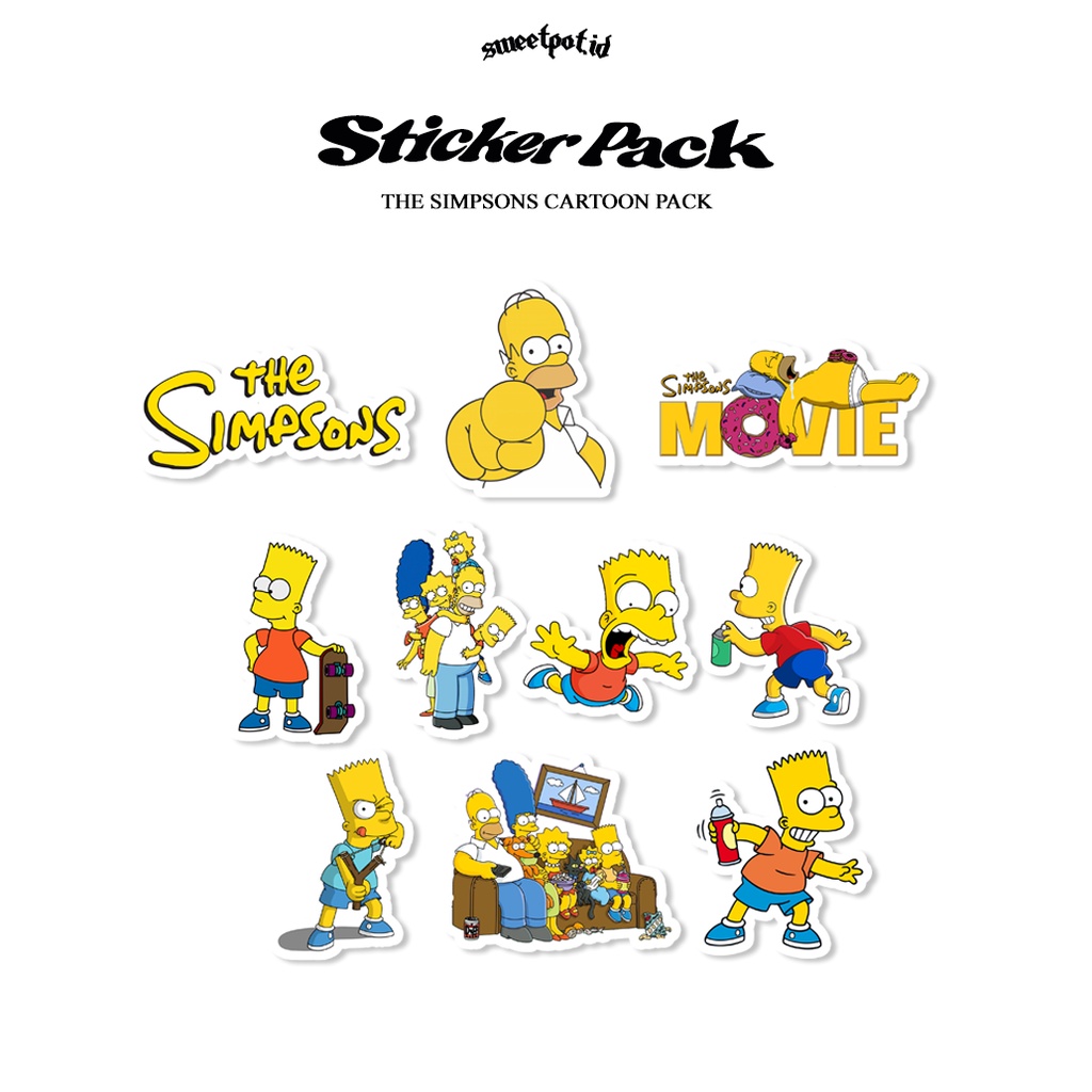 

(BISA COD) STICKER PACK [THE SIMPSON EDITION] / STICKER AESTHETIC / STICKER RANDOM ISI 5 /STICKER METAL / STICKER POP / STICKER INDIE / STICKER BAND