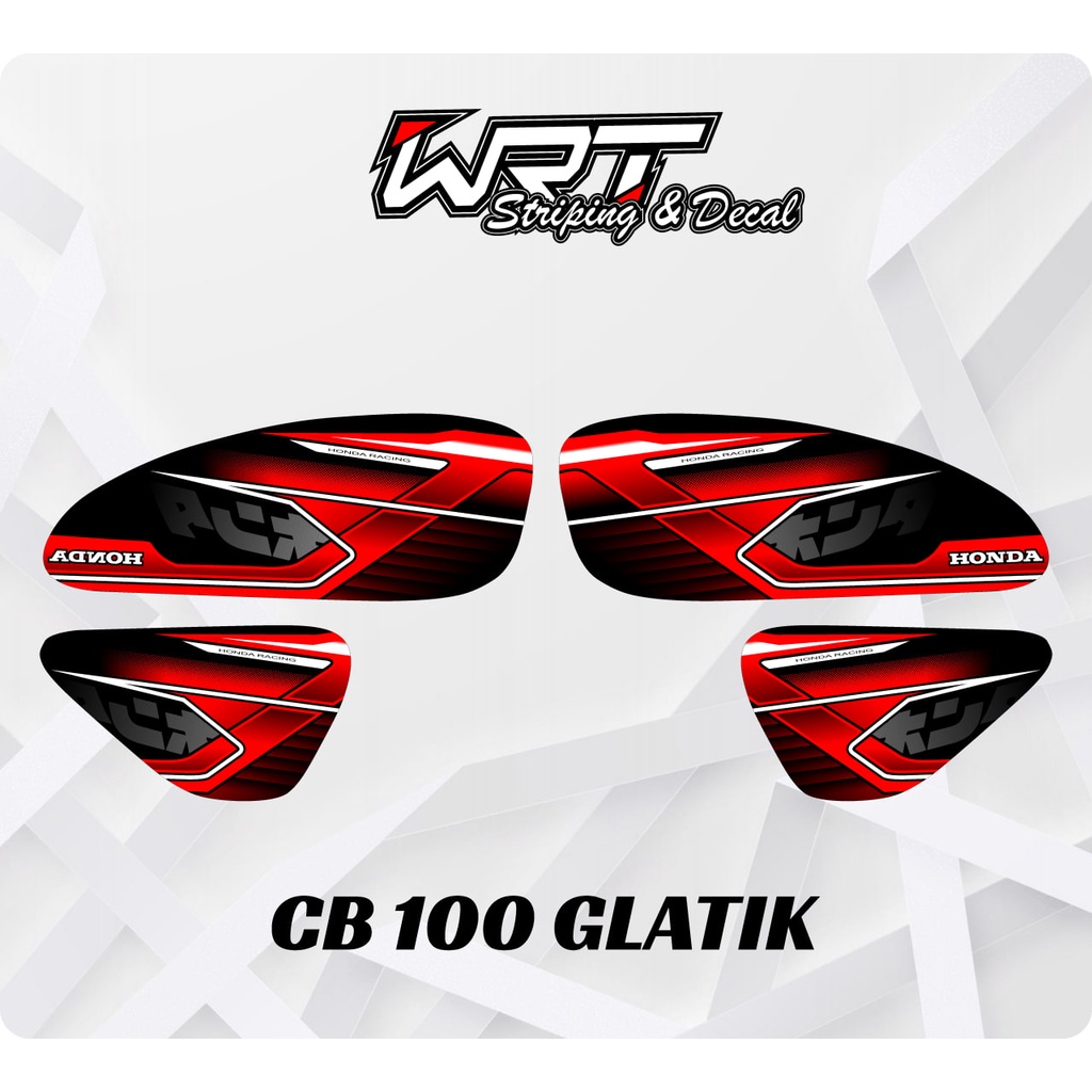 Striping CB100-Striping Transparan CB Glatik-Stiker CB100 Race Simpel