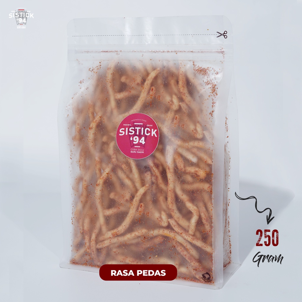 

Cemilan Sistick 94 Rasa Pedas isi 250gr