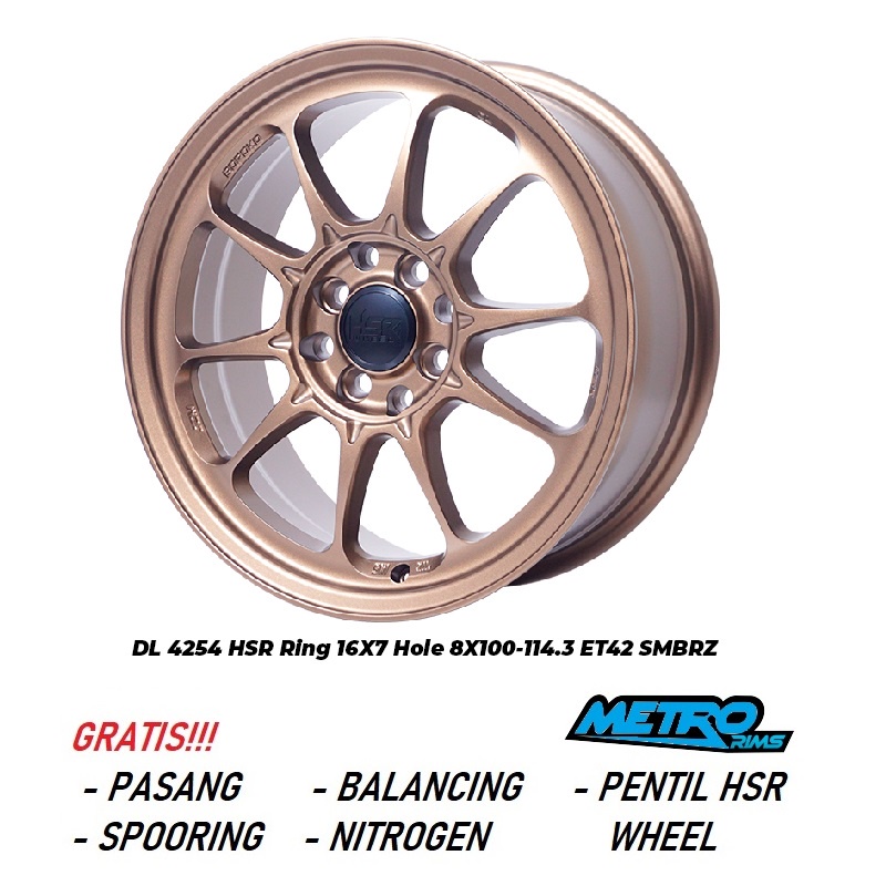 PELEK VELG MOBIL AVANZA XENIA LIVINA RING 16 MURAH TYPE HSR DL R16 BAUT 4 BRONZE VIOS JAZZ AVEGA LAN