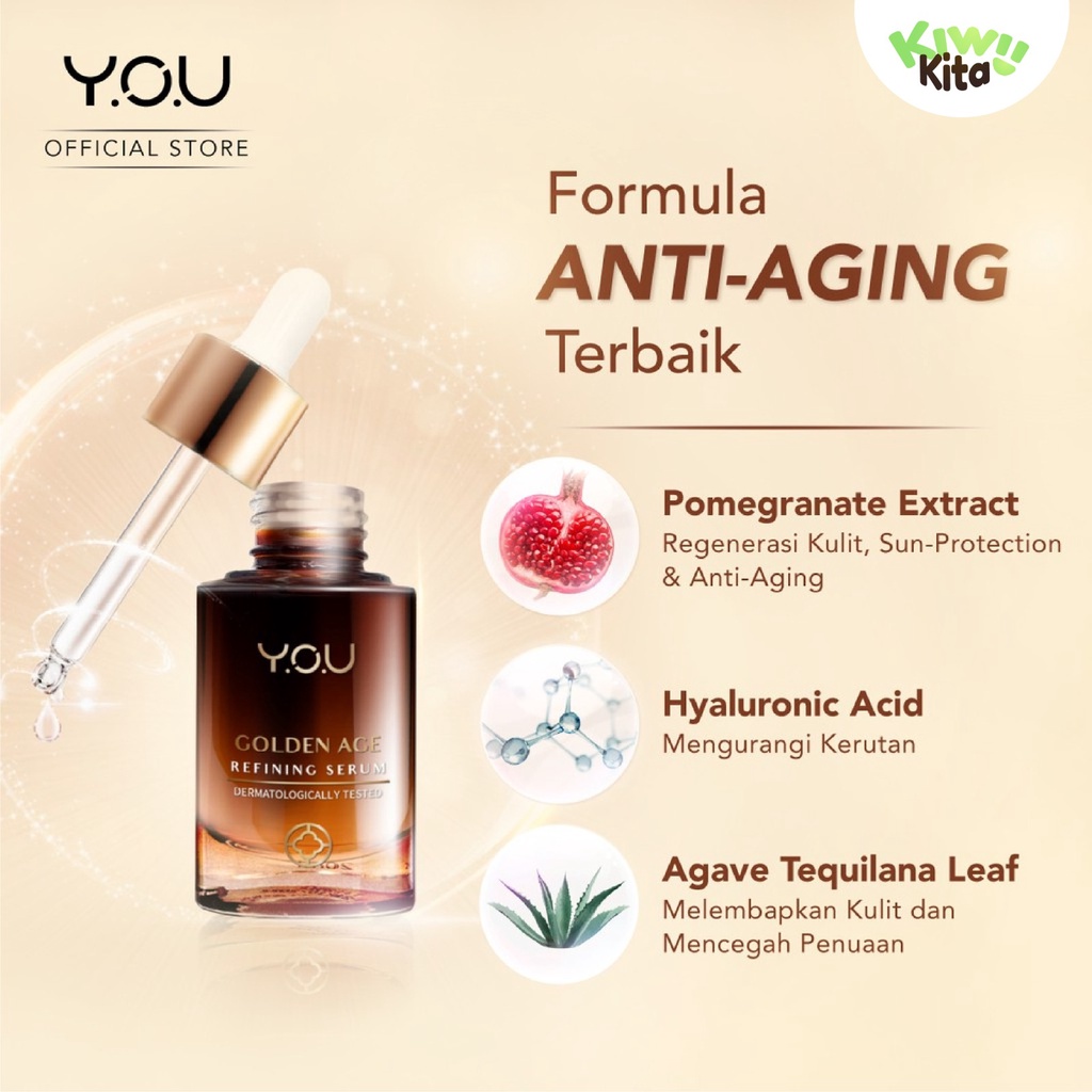 YOU Golden Age Refining Serum | Hyaluronic Acid | Serum Anti Aging | Anti Wrinkle | Collagen