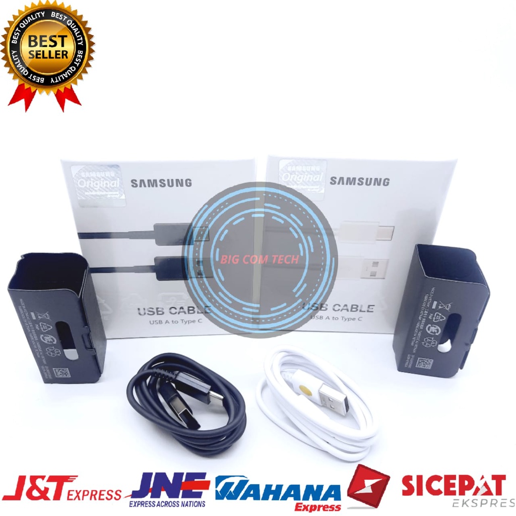 Kabel Data Samsung Galaxy S8 Plus / S9 Plus / S10 Plus / M10 / M11 / M12 / M20 / M21 / M21s / M30 / M30s / M31 / M32 / M40 / M42 / M50 / M51 / Note 7 / Note 8 / Note 9 Usb Type-C Fast Charging 2.4A 15 Watt Original