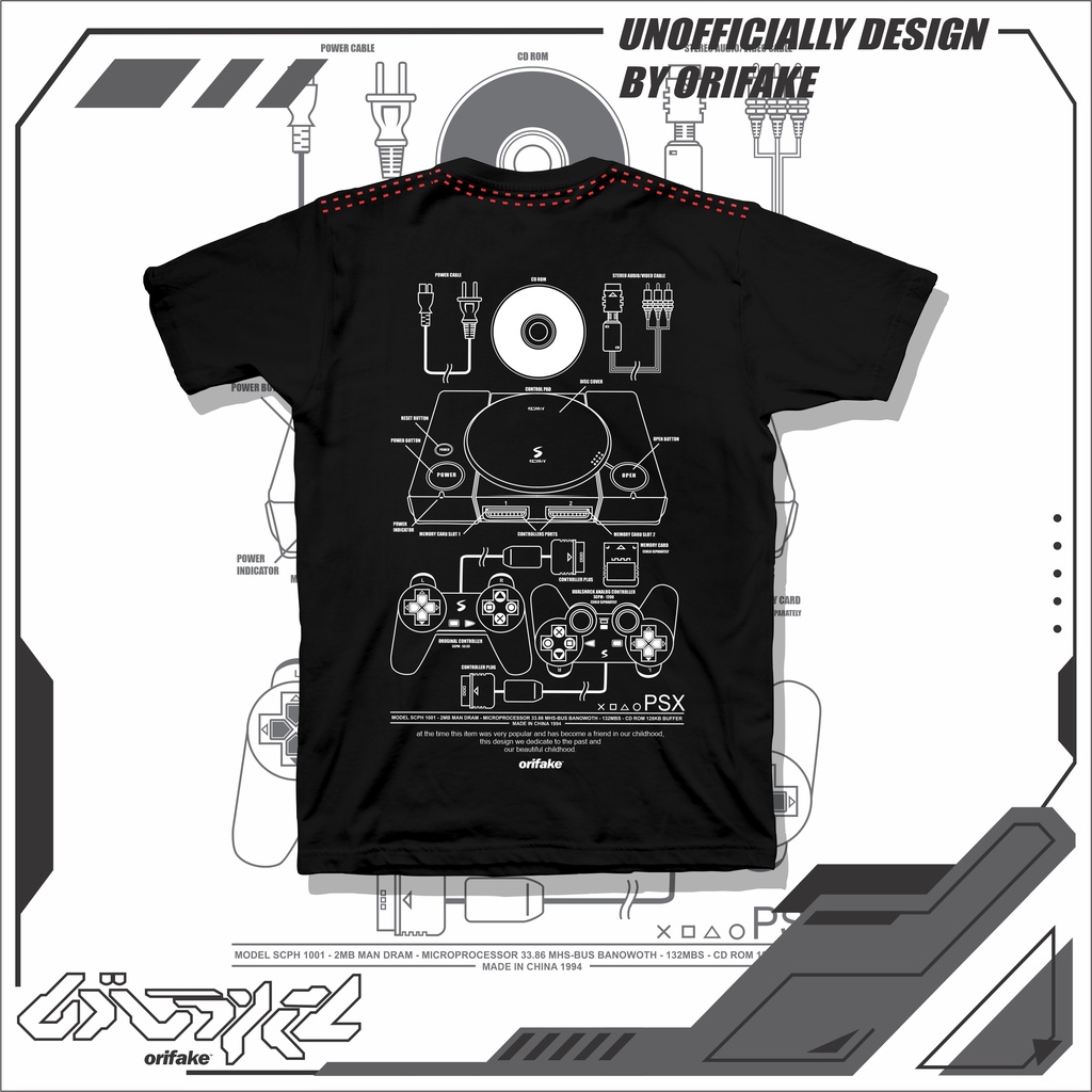 Orifake - T-SHIRT PLAYSTATION 200gsm