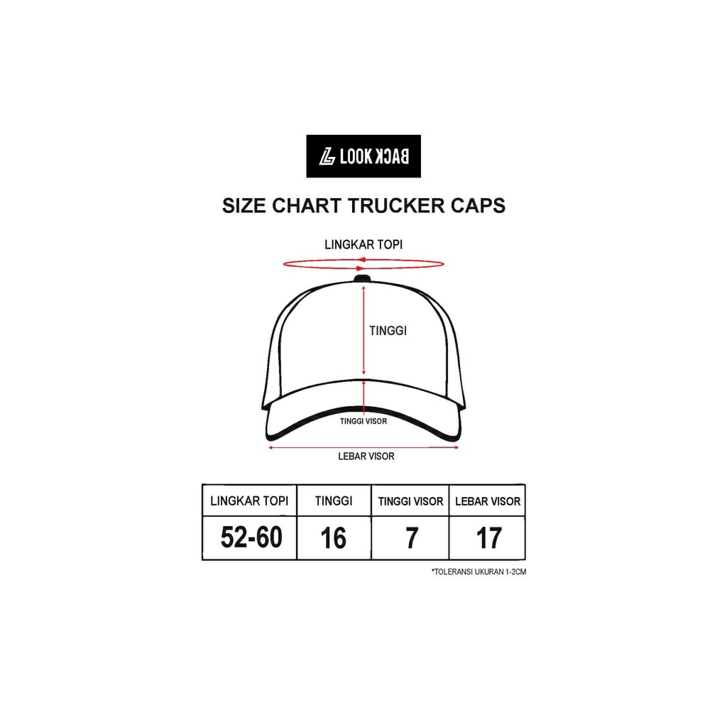 LOOKBACK CAPS LKBK - TOPI BASE BALL - TRUCKER HAT ORIGINAL