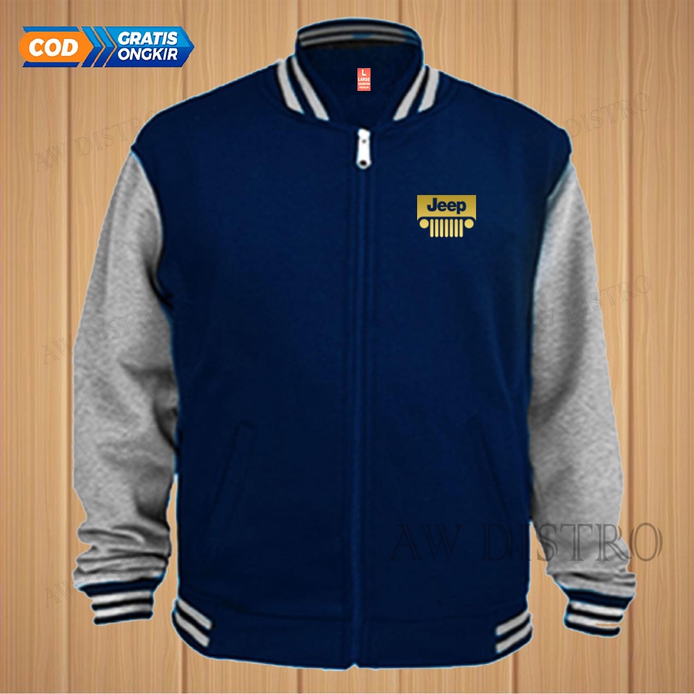 COD Jaket Baseball Varsity Distro Jeep Text Gold Premium Quality