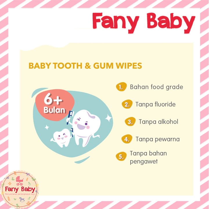 PIGEON BABY TOOTH &amp; GUM WIPES 20PCS