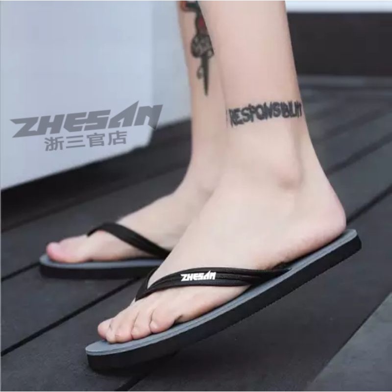 Sandal Japit Pria Terbaru ZSN / Sendal Pria Distro Kekinian