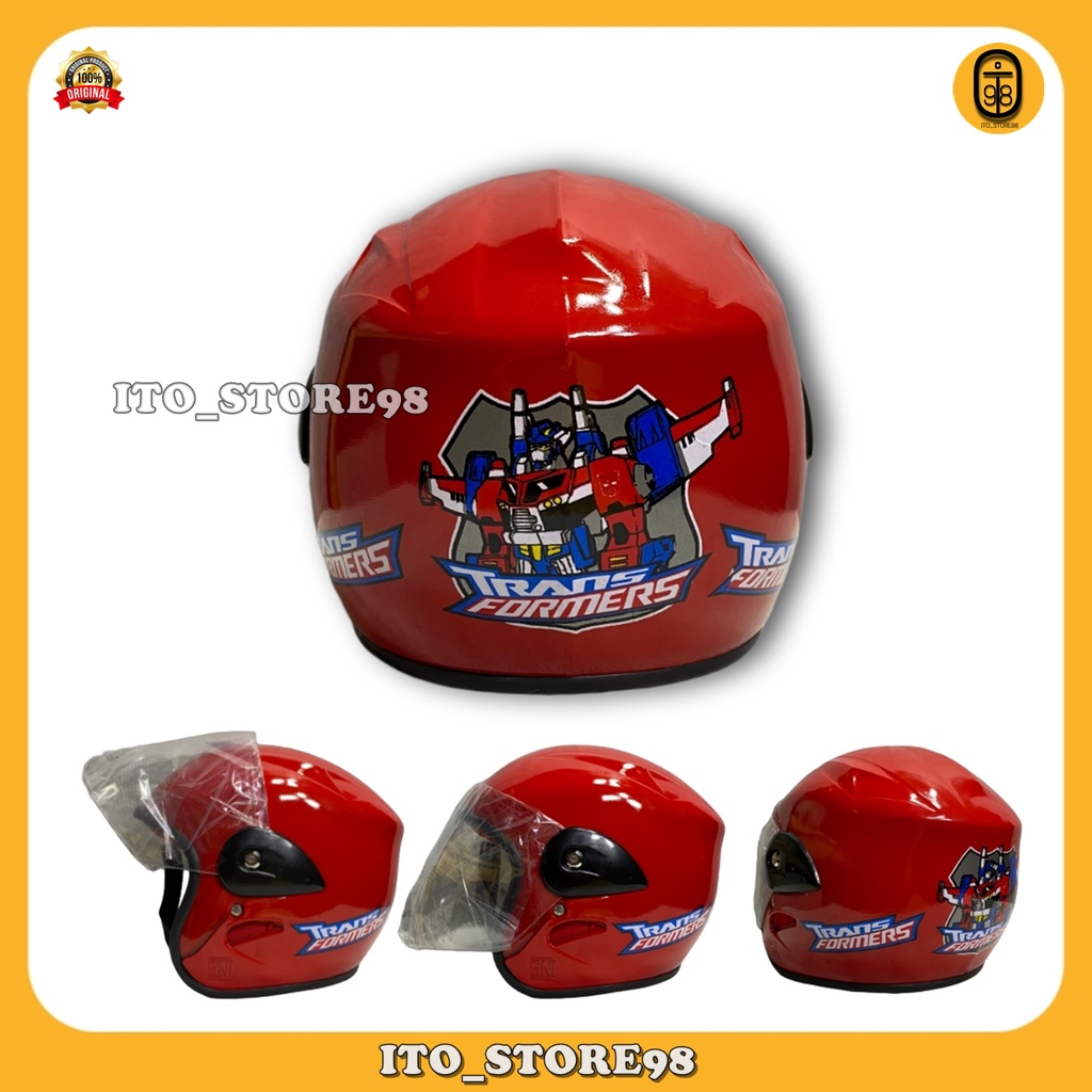 Helm Sepeda Motor Half Face Anak Umur 2 3 4 5 Tahun Laki Perempuan Standar Sni / Helem Balita Tk Sd 