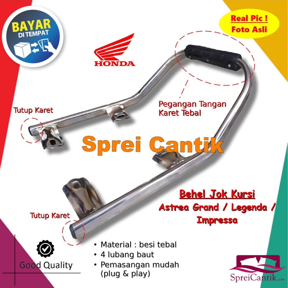 Behel Jok Kursi Astrea Grand Legenda Impressa - Begel Planger Belakang Variasi Motor Bahan Besi Teba