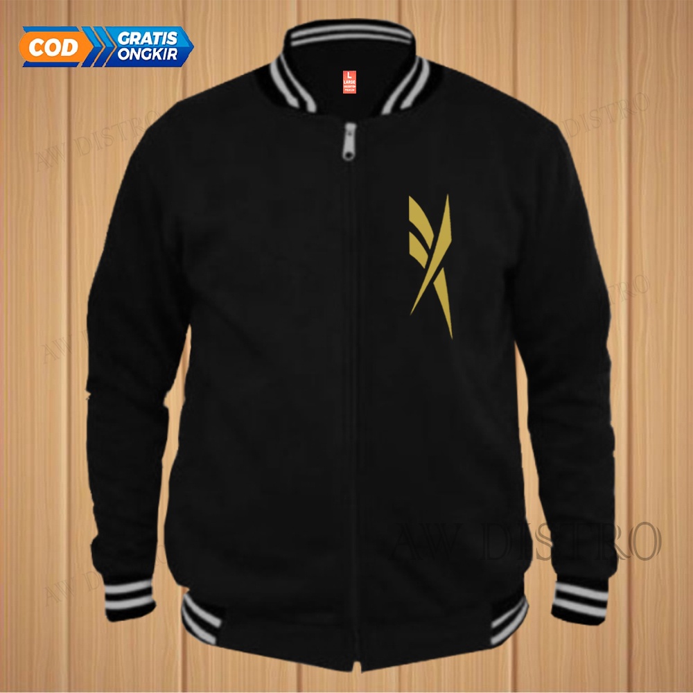 COD Jaket Baseball Varsity Distro Lorek Text Gold Premium Quality