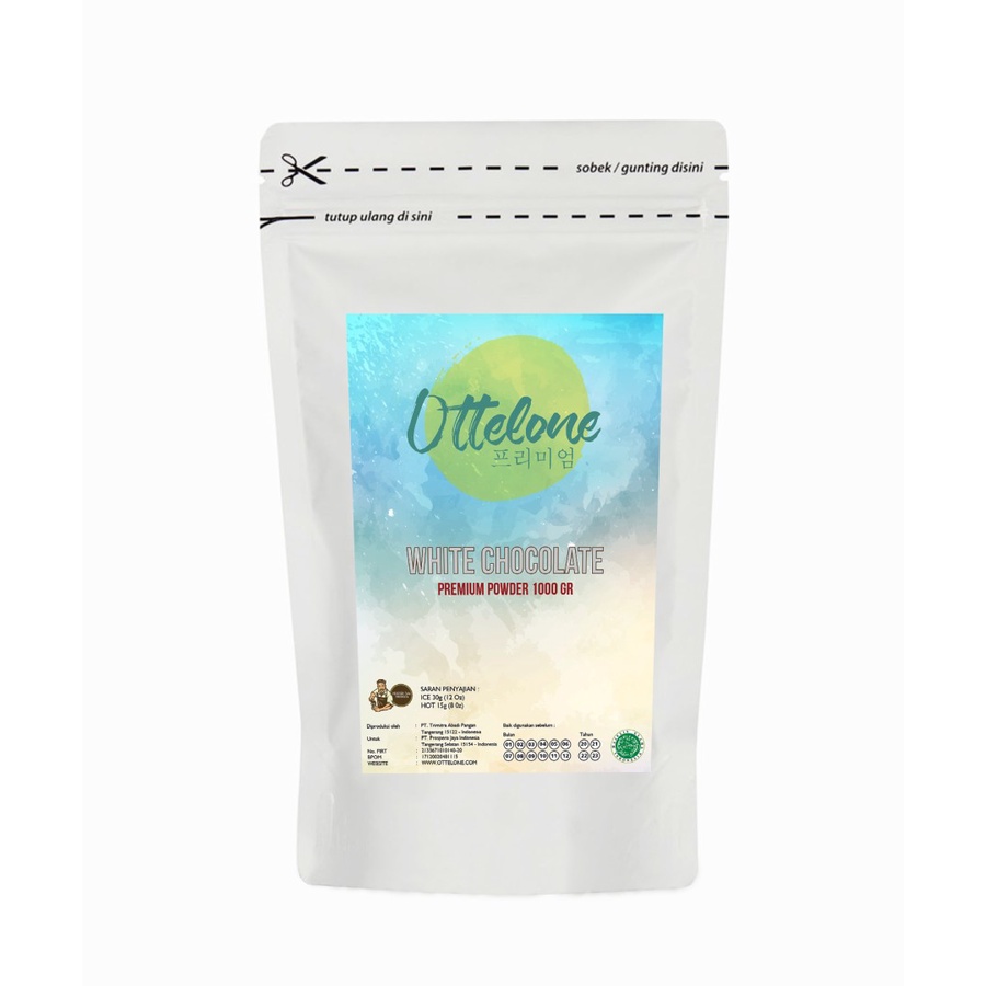 

Powder White Chocolate Bubuk Minuman Premium 1kg Halal Merk Ottelone