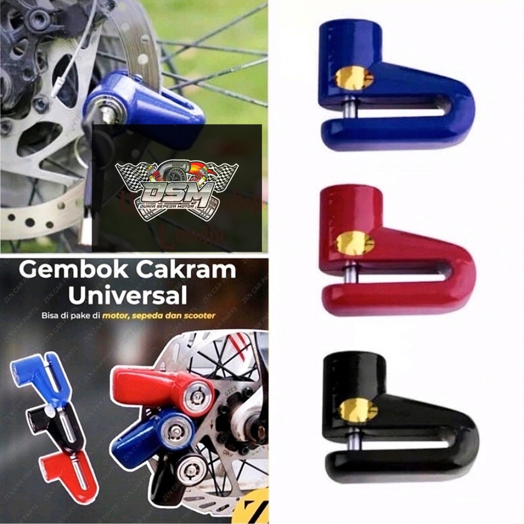 Kunci Pengaman Motor Kunci Disc Kunci Cakram Piringan Disc Universal Semua Motor