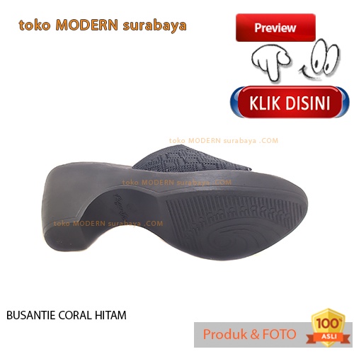 Sandal wanita casual sandal slide wedges tinggi BUSANTIE CORAL
