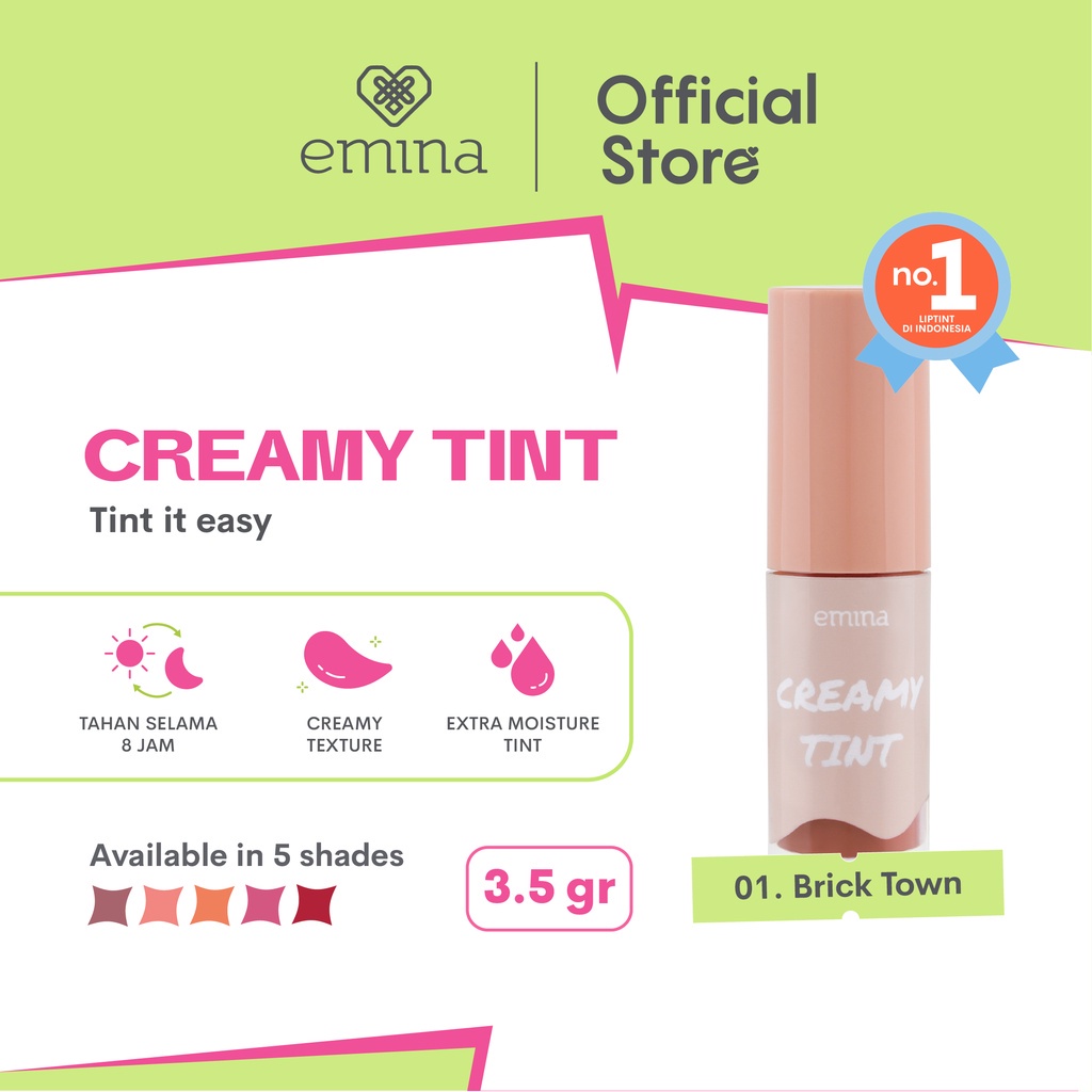 Emina Creamytint | Emina Creamy tint 01 Brick Town