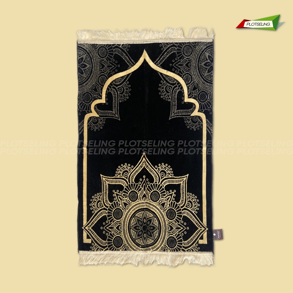 Sajadah Turkey Besar NURTEX Kiswah Hitam Ukuran 53 x 105 cm Sajadah Traveling Motif Kiswah Souvenir Hari Raya Sajadah Umroh Sejadah Sholat Dewasa Sajadah Besar Midi Tebal