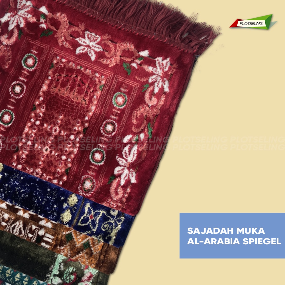 Sajadah Turki Tebal Mini Travel AL ARABIA GOLD SPIEGEL Ukuran 33 x 58 cm Sajadah Praktis Salat Hari Raya Premium