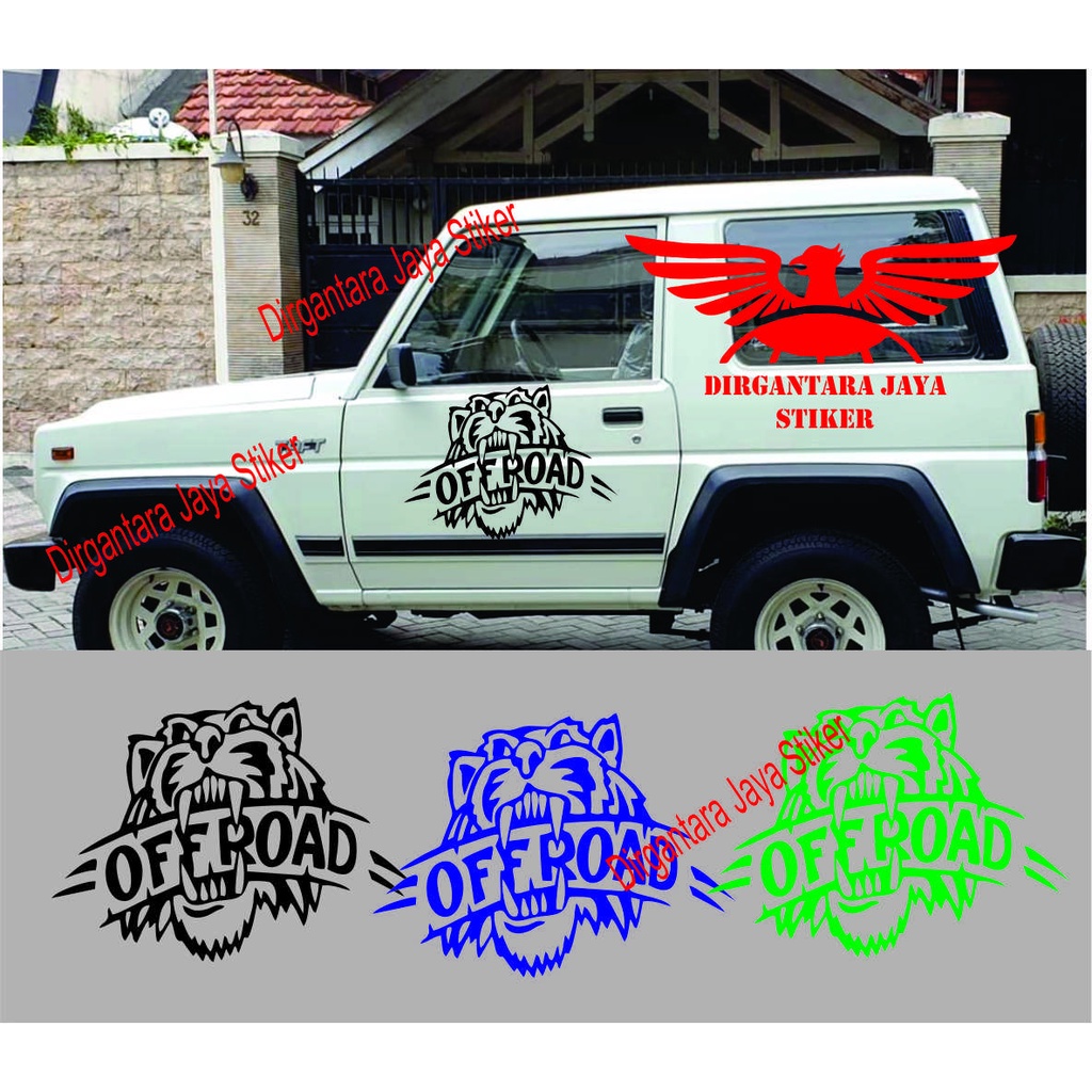 STIKER MOBIL OFFROAD STICKER OFFROAD SINGA JEEP STICKER MOBIL JEEP SINGA OFFROAD