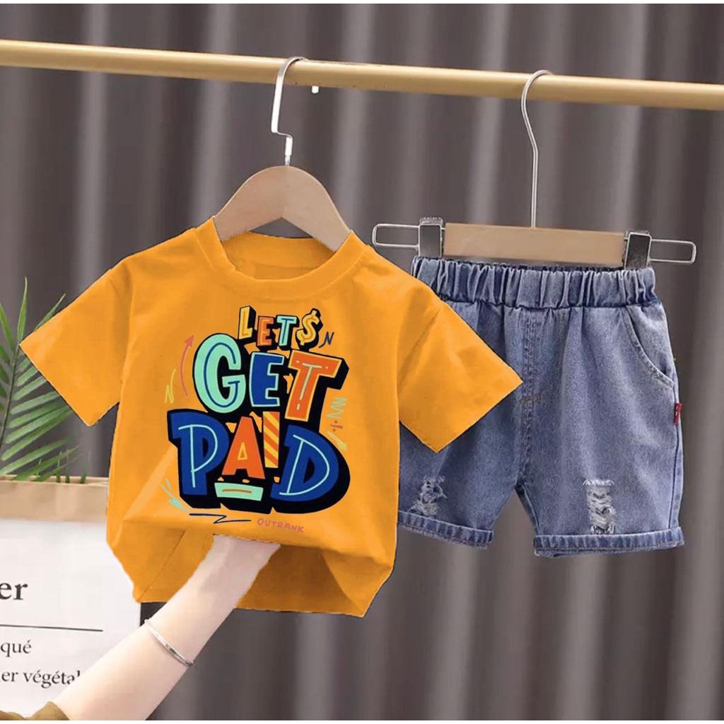 PROMO-SETELAN ANAK BAJU ANAK LAKI LAKI USIA 1-5 TAHUN LEST GET SETELAN ANAK LAKI LAKI PAKAIAN ANAK KAOS CELANA JEANS DENIM