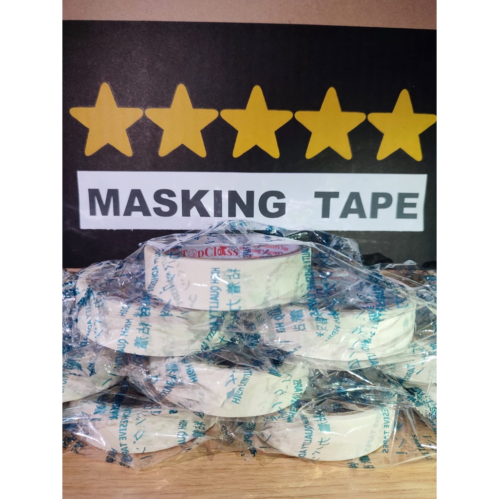 

Lakban Kertas 1 inch / 22 mm x 11 meter Masking Tape Terlaris, Murah Meriah