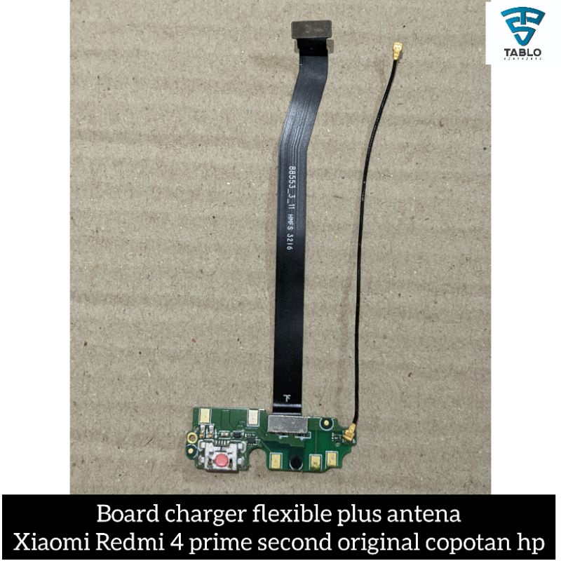 BOARD CHARGER PAPAN CAS FLEXIBLE PLUS ANTENA XIAOMI REDMI 4 PRIME SECOND ORIGINAL COPOTAN HP NORMAL 