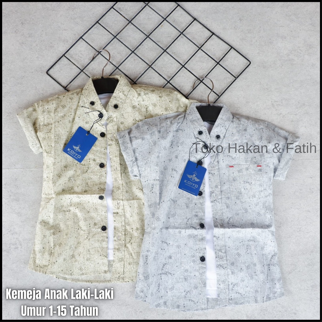 kemeja anak laki laki umur 1-15 tahun / kemeja anak Pria / kemeja anak fashion / kemeja anak / baju 