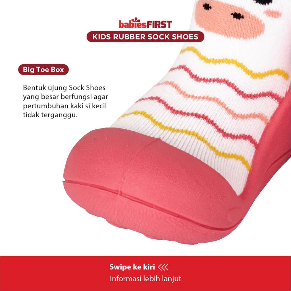 BabiesFrist Kids Rubber Sock Shoes BF70 - Prewalker Bayi Anti Selip / Sepatu Bayi (MOTIF RANDOM)