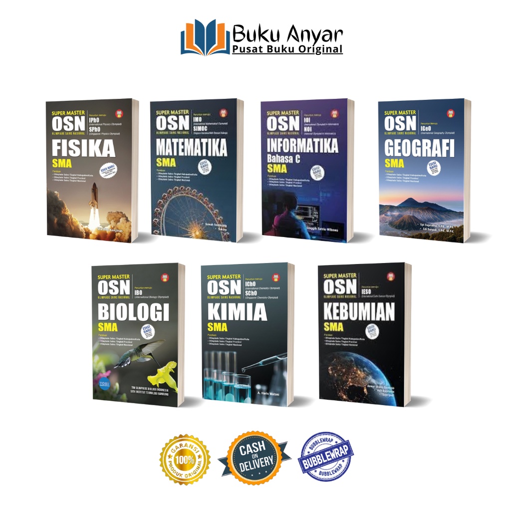 SUPER MASTER OSN KIMIA GEOGRAFI MATEMATIKA INFORMATIKA BIOLOGI KEBUMIAN FISIKA YRAMA WIDYA