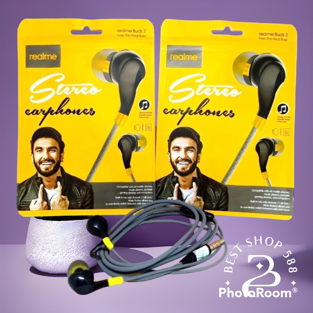 HEADSET REALME BUDS 2 STEREO - HANDSFREE C15 C11 C12 REALME 6