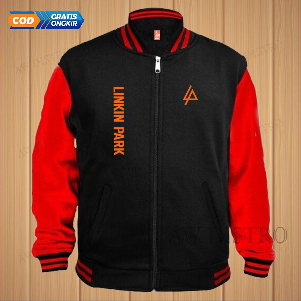 COD Jaket Baseball Varsity Distro Lp Kirka Text Orange Premium Quality