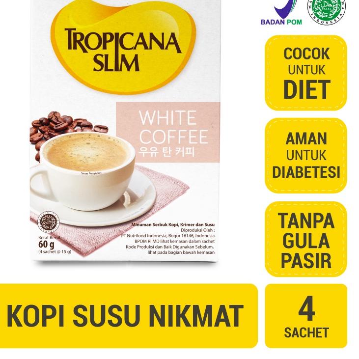 

Terbaru Tropicana Slim White Coffee 4 Sachet - Kopi Susu Nikmat Tanpa Gula Pasir