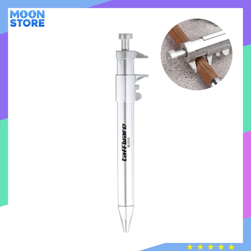 

Taffware Pena Pulpen Multifungsi Ballpoint Pen Caliber Measuring Tool Scale Ruler B100 Silver