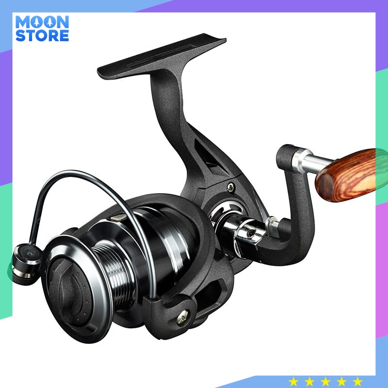 Qida Reel Pancing Spinning Fishing Reel 4.71 Gear Ratio Zh5000 Black